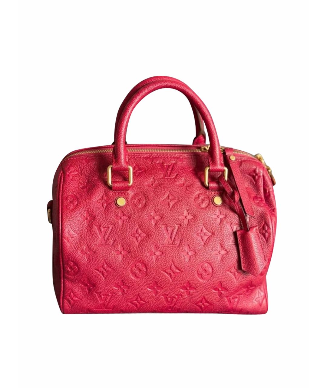 LOUIS VUITTON Красная кожаная сумка с короткими ручками, фото 1