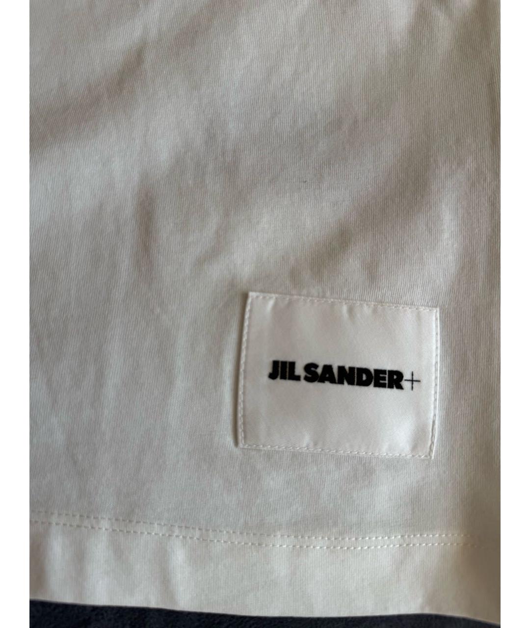 JIL SANDER Белая хлопковая футболка, фото 2