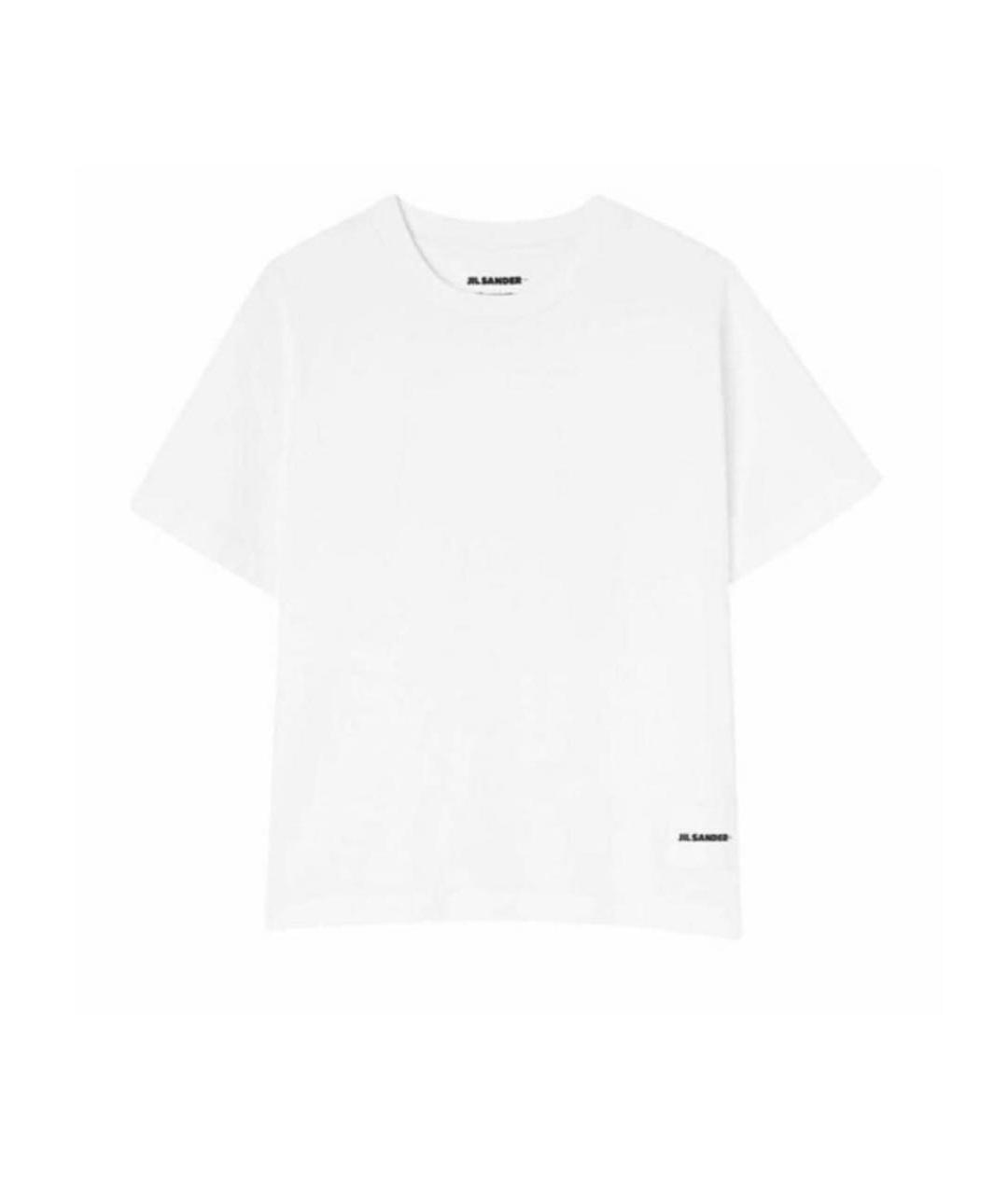 JIL SANDER Белая хлопковая футболка, фото 1
