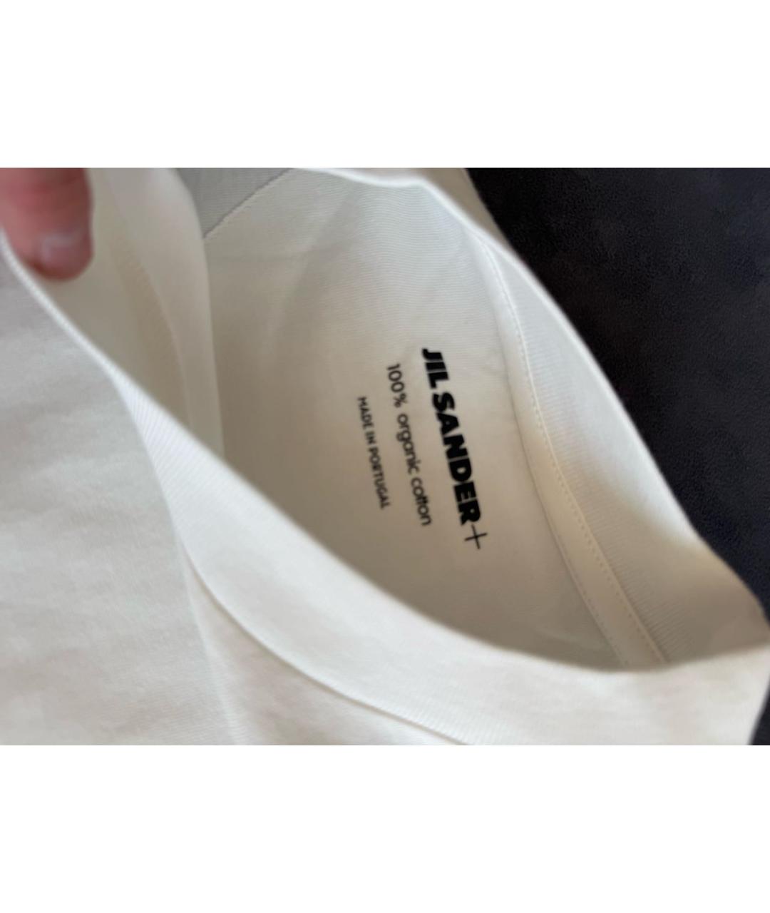 JIL SANDER Белая хлопковая футболка, фото 3