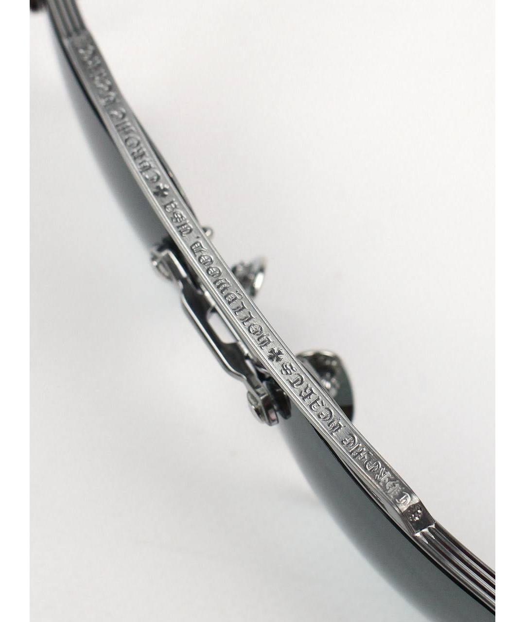 CHROME HEARTS Серебряные металлические солнцезащитные очки, фото 8