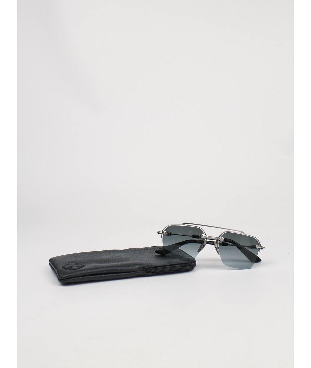 CHROME HEARTS Серебряные металлические солнцезащитные очки, фото 1