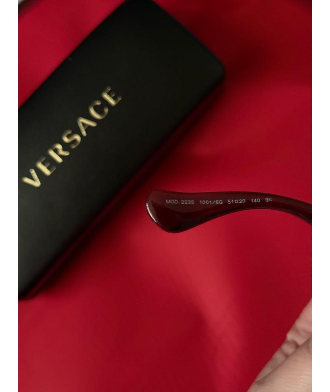 VERSACE Антрацитовые пластиковые солнцезащитные очки, фото 4