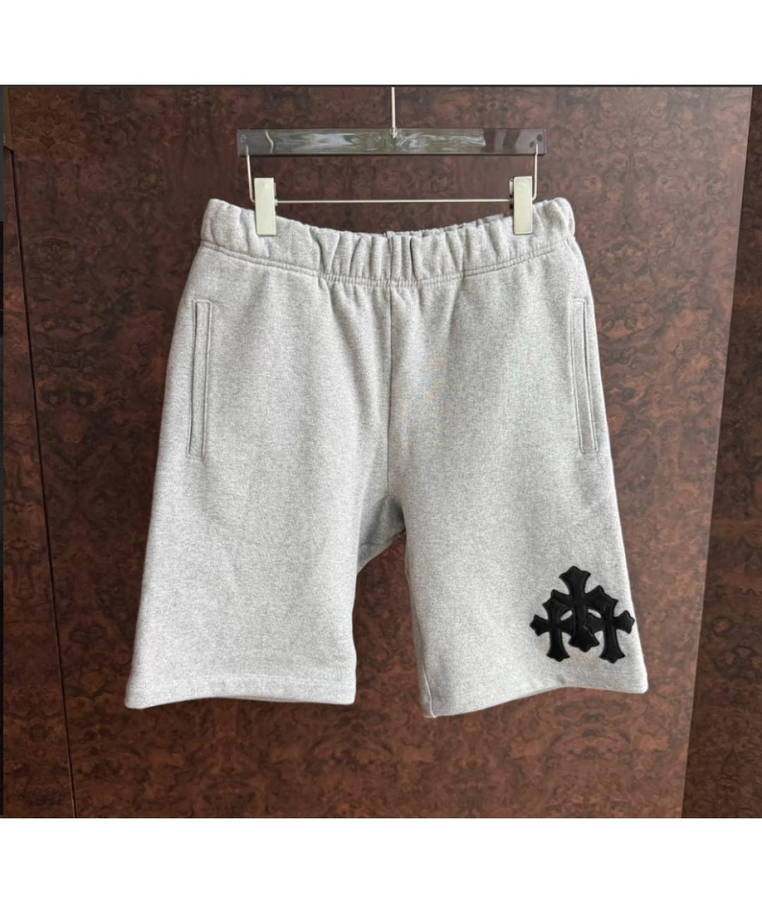 CHROME HEARTS Серые хлопковые шорты, фото 3