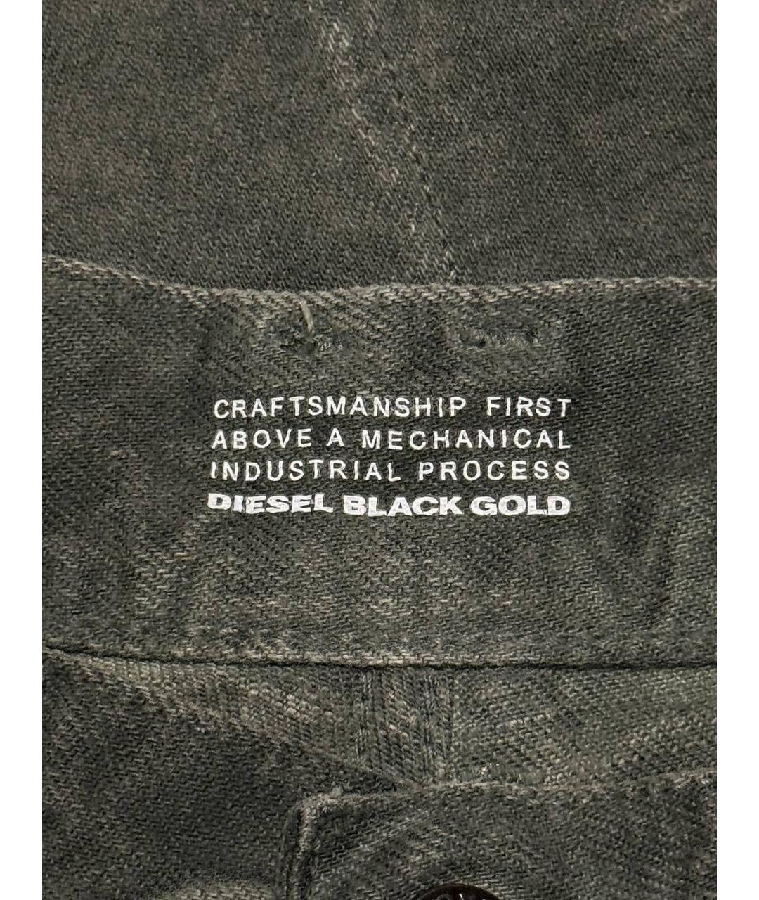 DIESEL BLACK GOLD Зеленые хлопковые джинсы скинни, фото 5