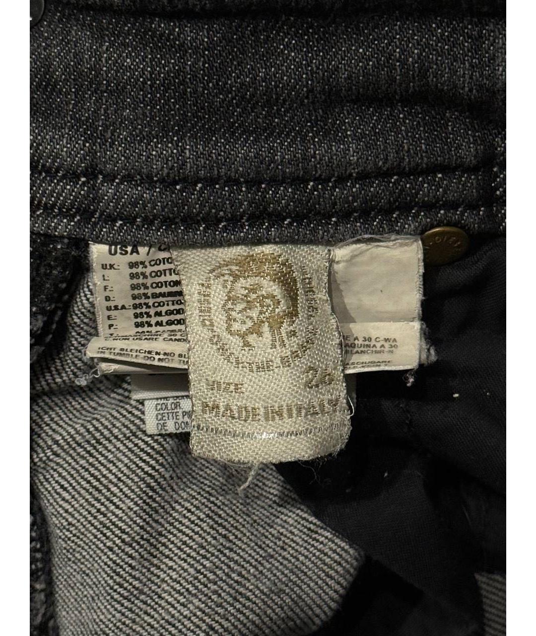 DIESEL Антрацитовые хлопковые джинсы слим, фото 7