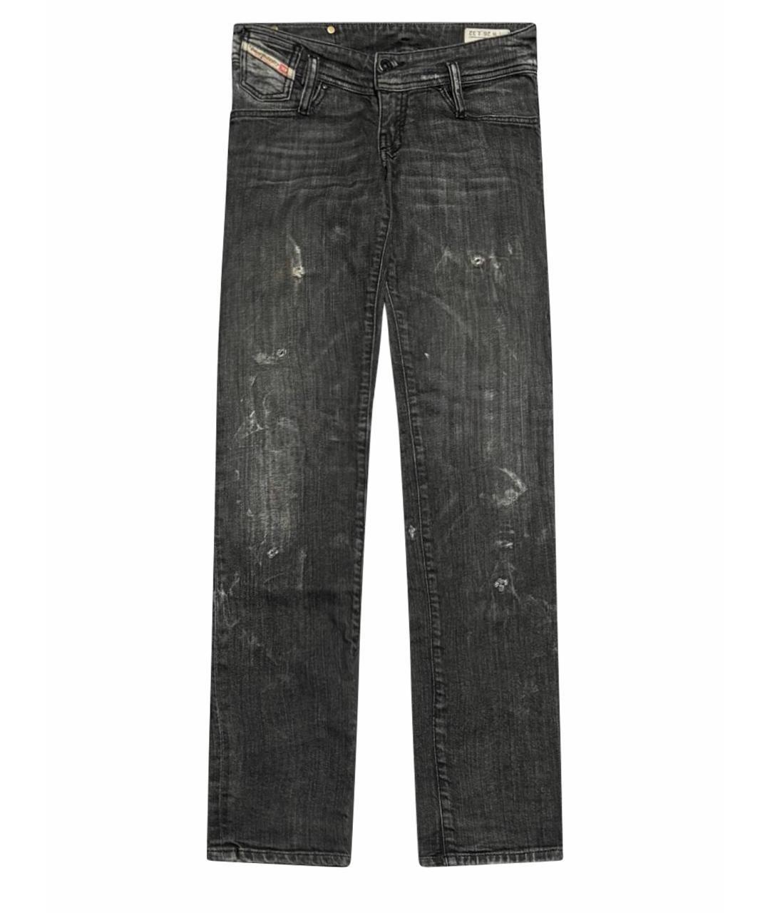 DIESEL Антрацитовые хлопковые джинсы слим, фото 1