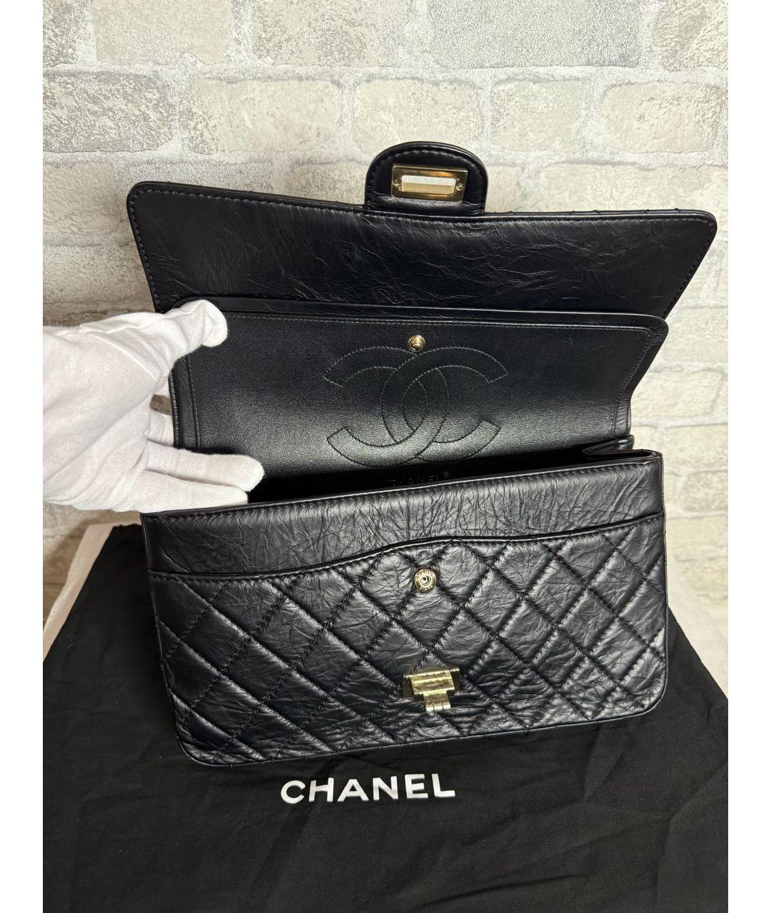 CHANEL Черная кожаная сумка через плечо, фото 7