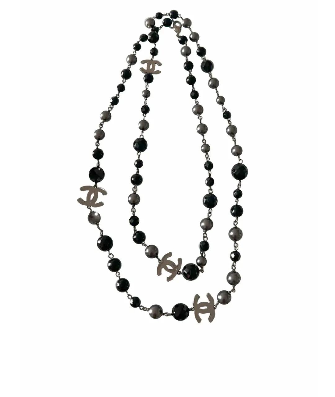 CHANEL Черное колье, фото 1