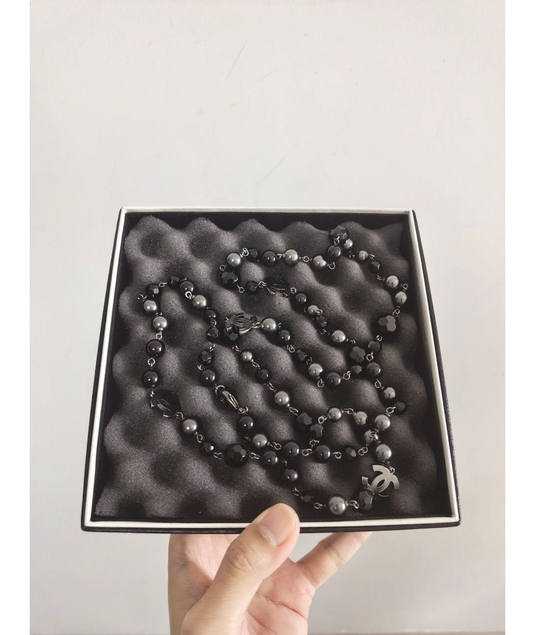 CHANEL Черное колье, фото 2