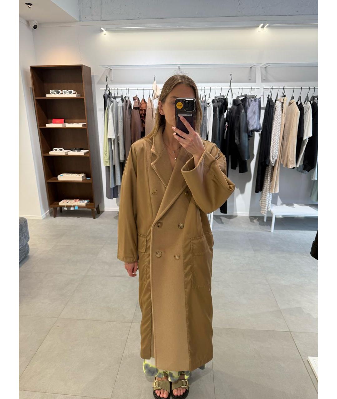 MAX MARA Бежевое шерстяное пальто, фото 6
