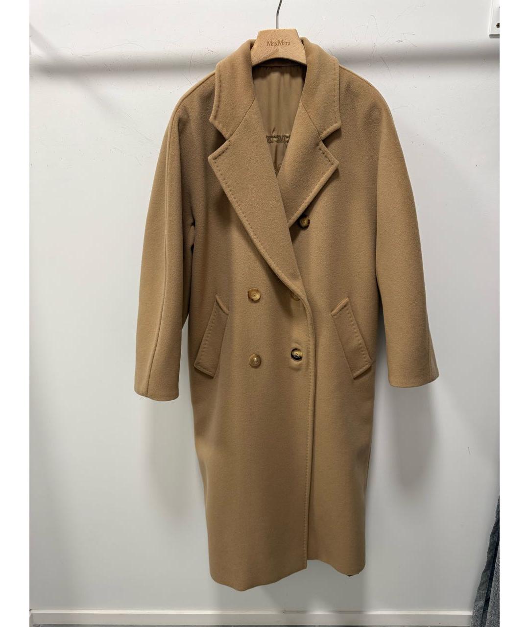 MAX MARA Бежевое шерстяное пальто, фото 8