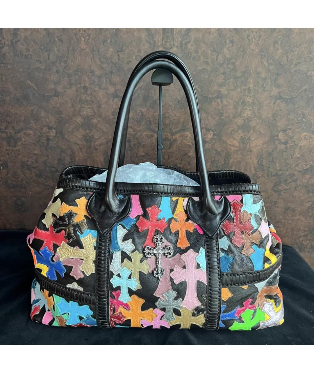 CHROME HEARTS Мульти кожаная сумка с короткими ручками, фото 3
