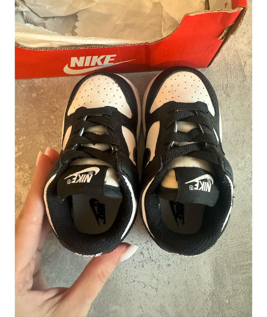 NIKE Черные кожаные кеды, фото 3