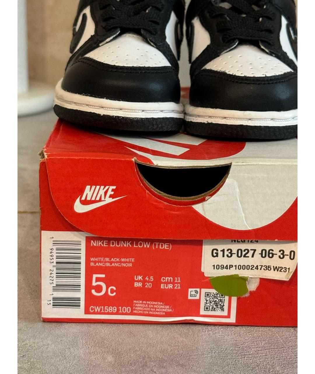 NIKE Черные кожаные кеды, фото 4