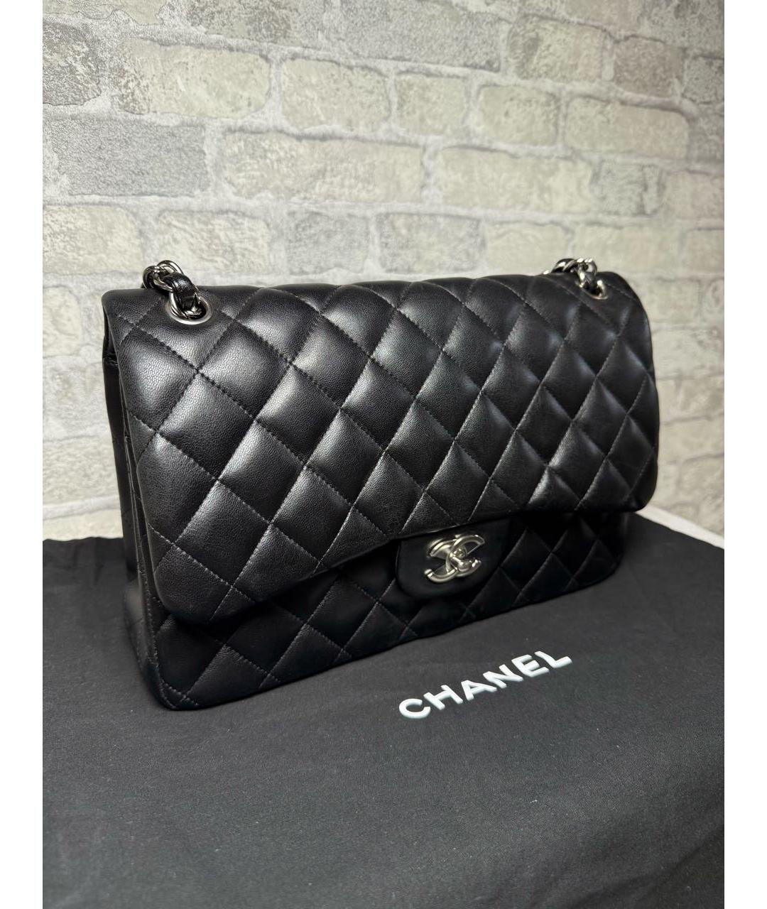 CHANEL Черная кожаная сумка через плечо, фото 2