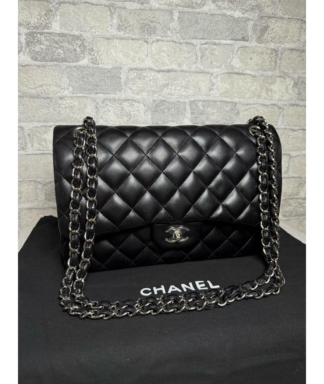 CHANEL Черная кожаная сумка через плечо, фото 3