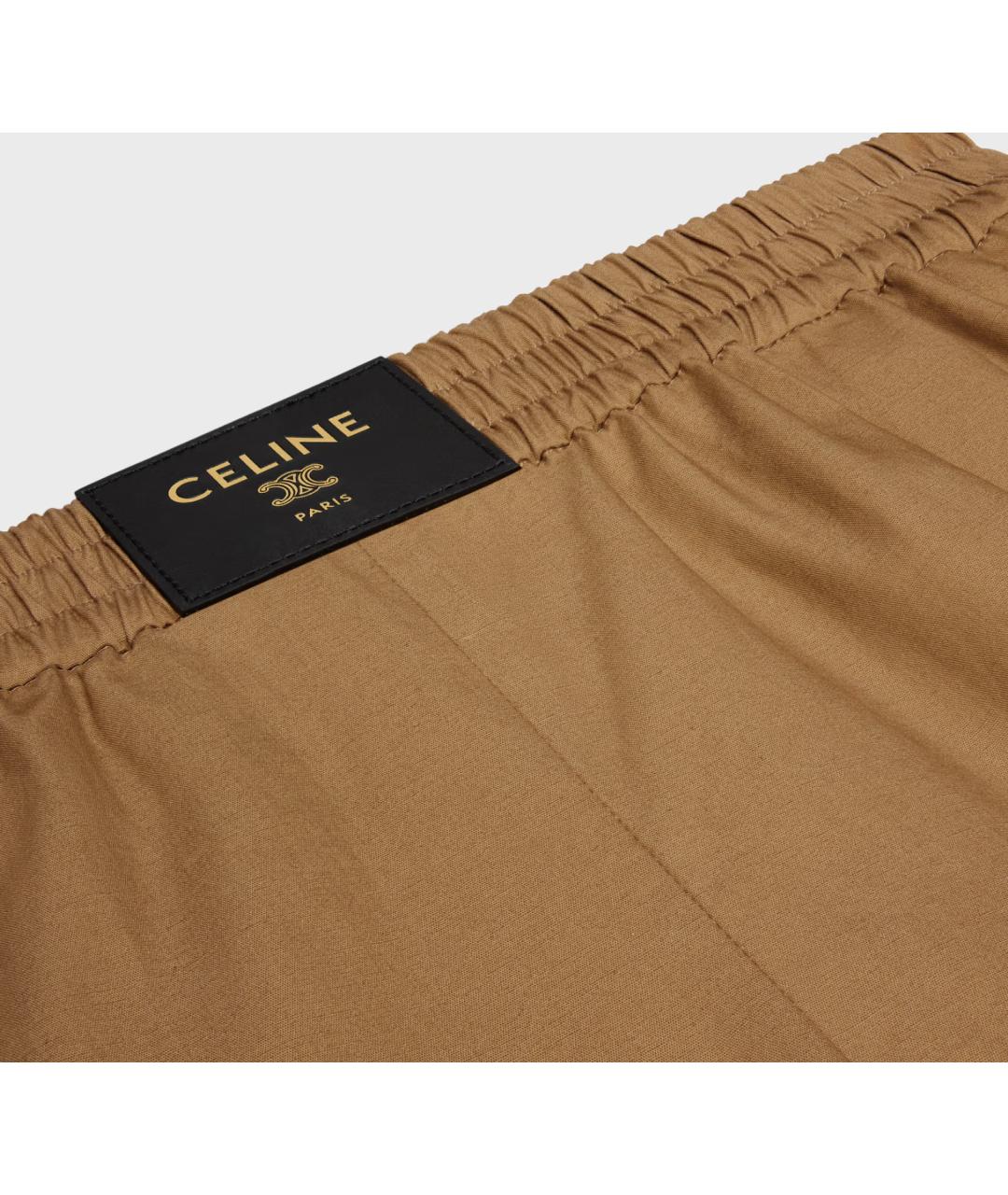 CELINE Коричневые хлопковые шорты, фото 3