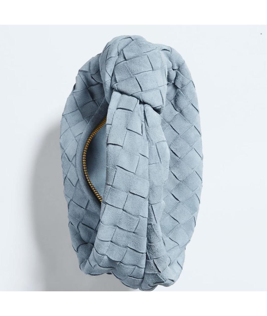 BOTTEGA VENETA Голубая замшевая сумка с короткими ручками, фото 3