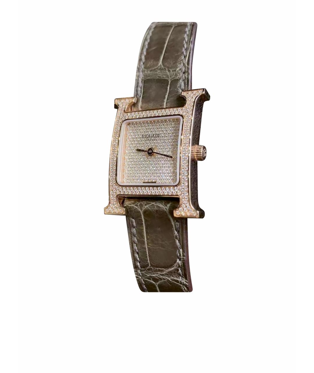 HERMES Бежевые часы из розового золота, фото 1