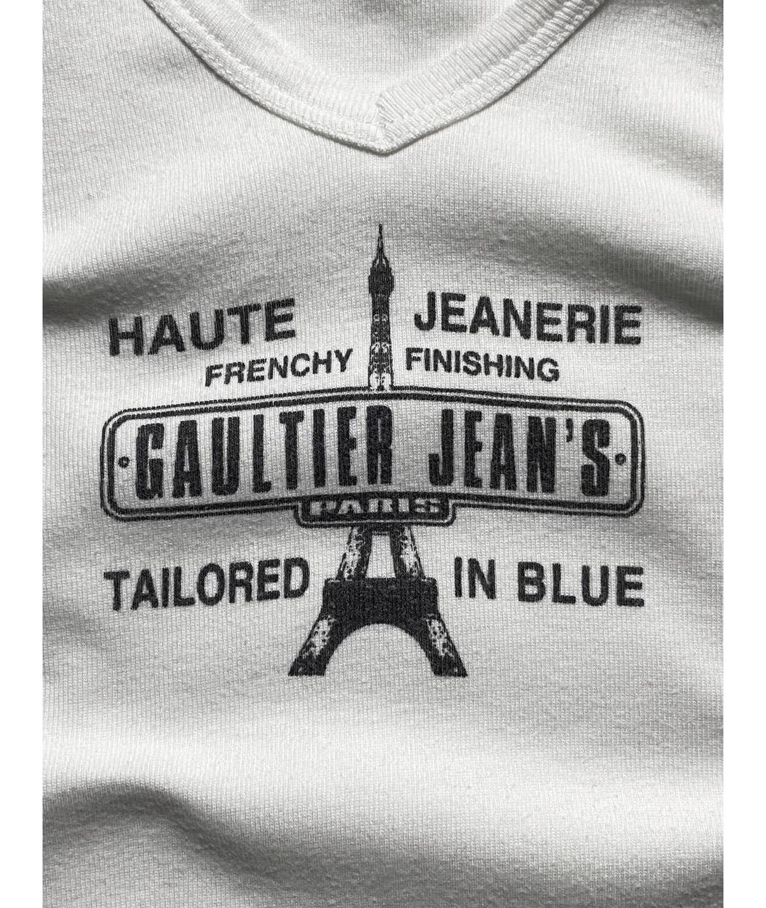 JEAN PAUL GAULTIER Белая хлопковая футболка, фото 5