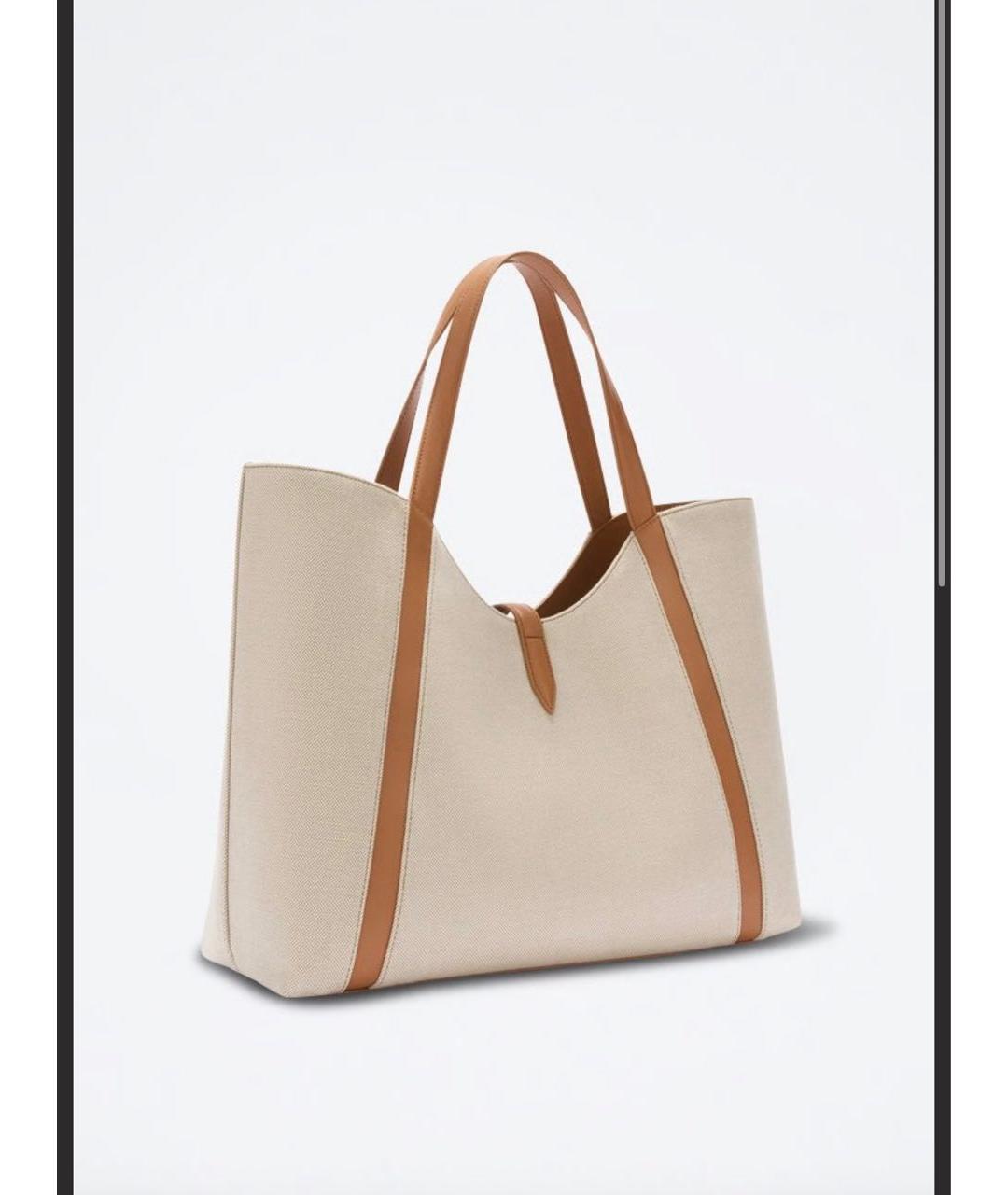 FURLA Бежевая хлопковая сумка тоут, фото 6