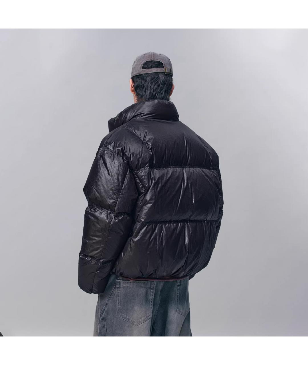 NOTHOMME Черный синтетический пуховик, фото 4