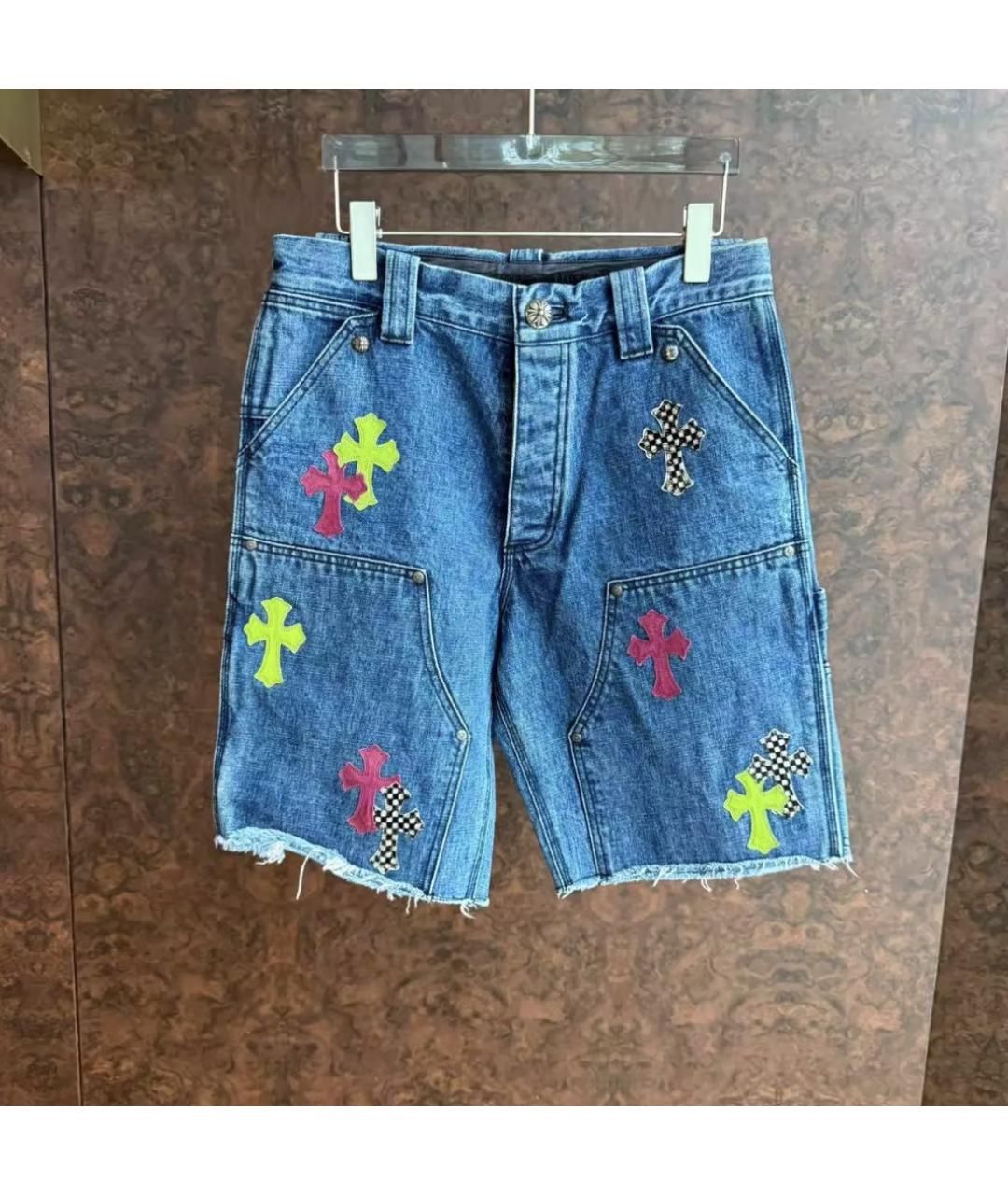 CHROME HEARTS Деним шорты, фото 3