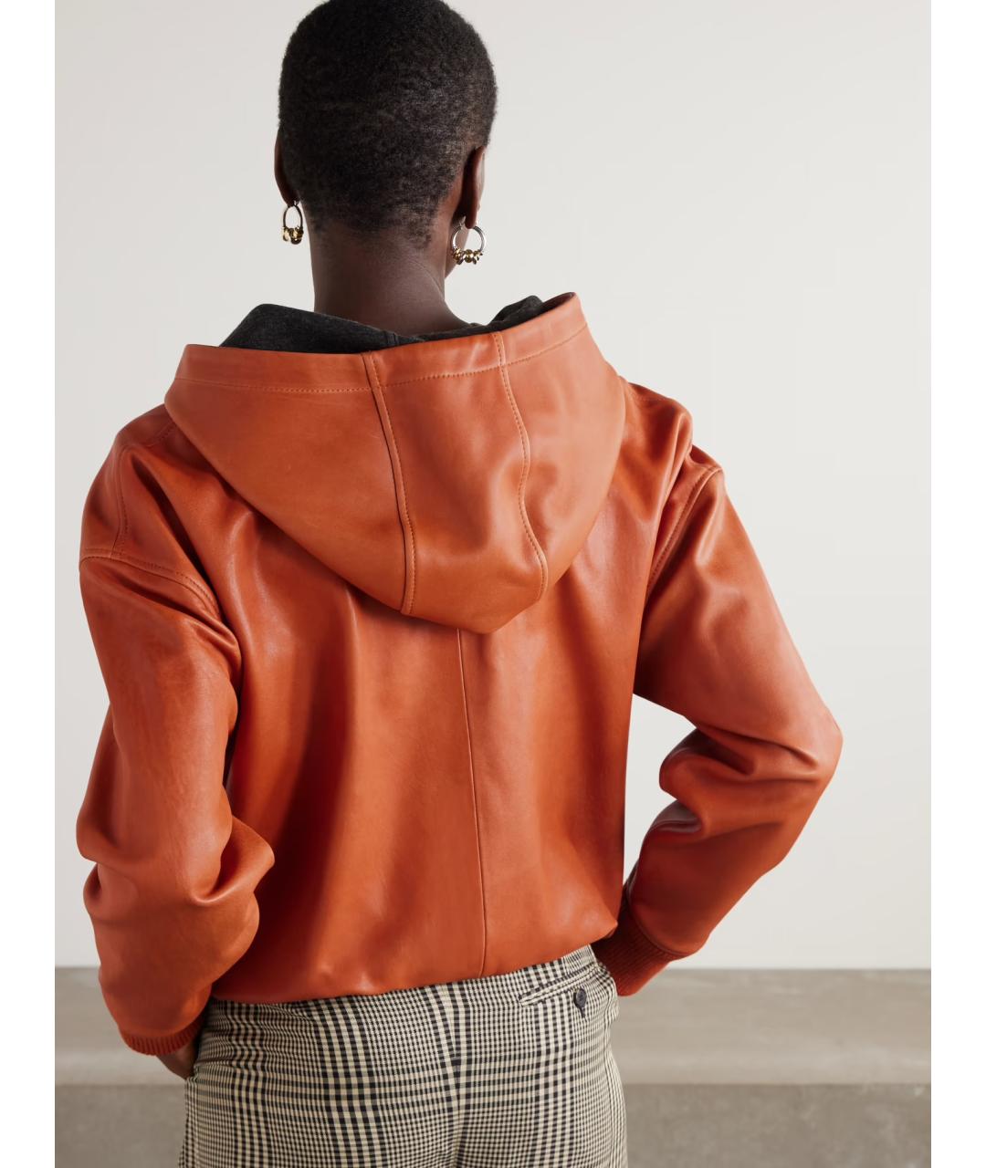 LOEWE Коричневая кожаная куртка, фото 3