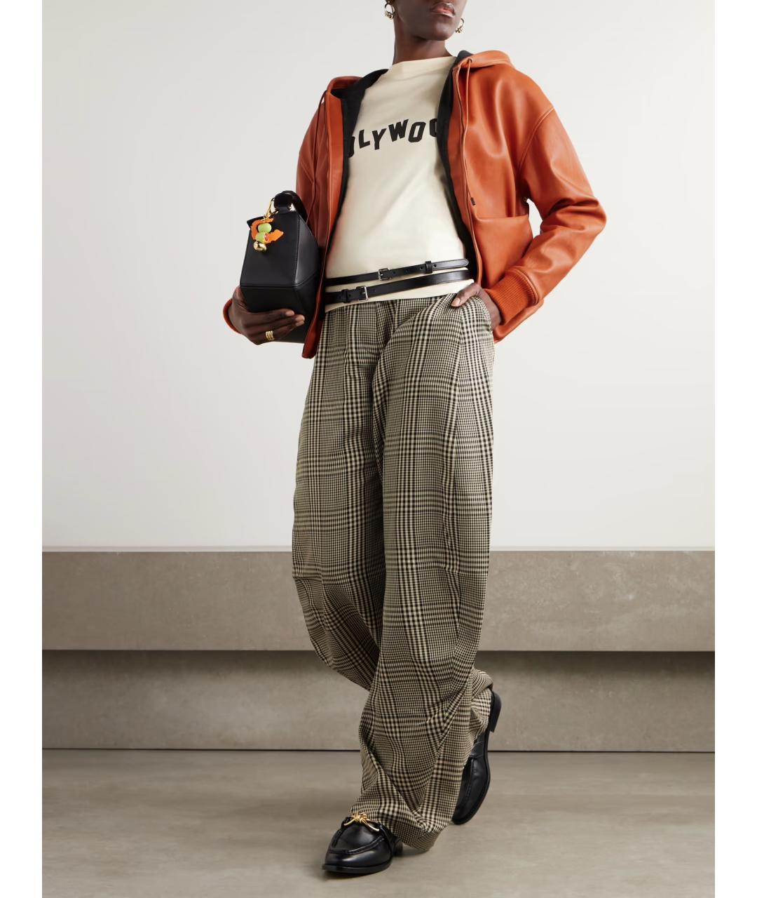 LOEWE Коричневая кожаная куртка, фото 4
