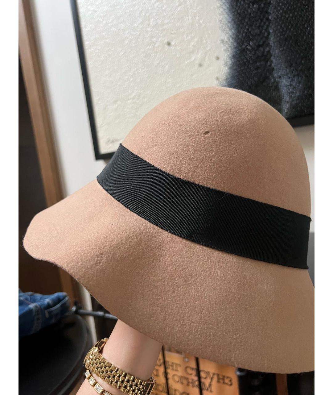 STELLA MCCARTNEY Бежевая шерстяная шляпа, фото 3