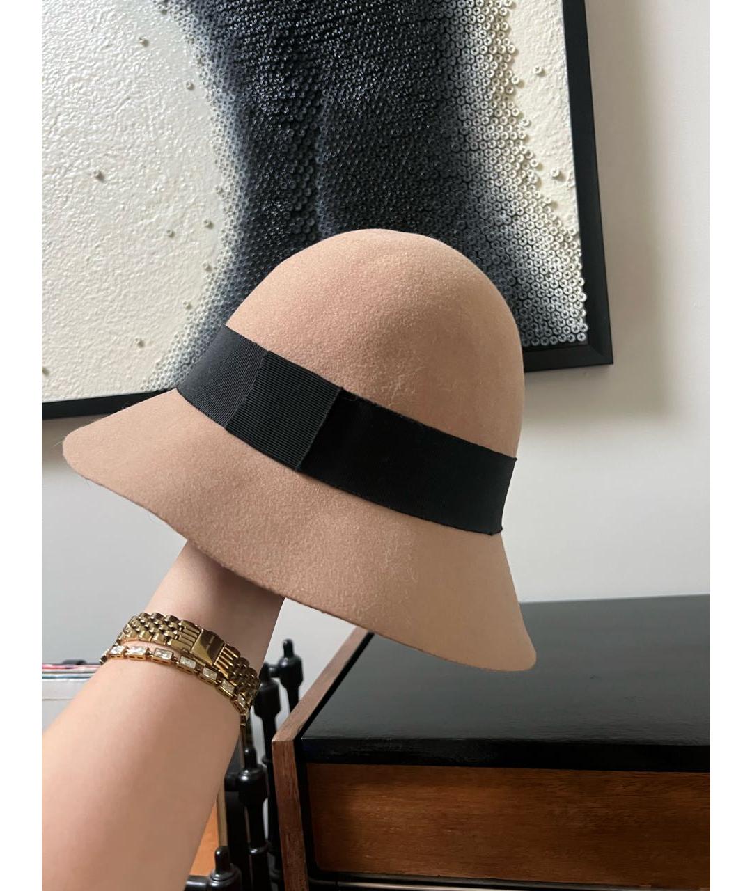 STELLA MCCARTNEY Бежевая шерстяная шляпа, фото 2