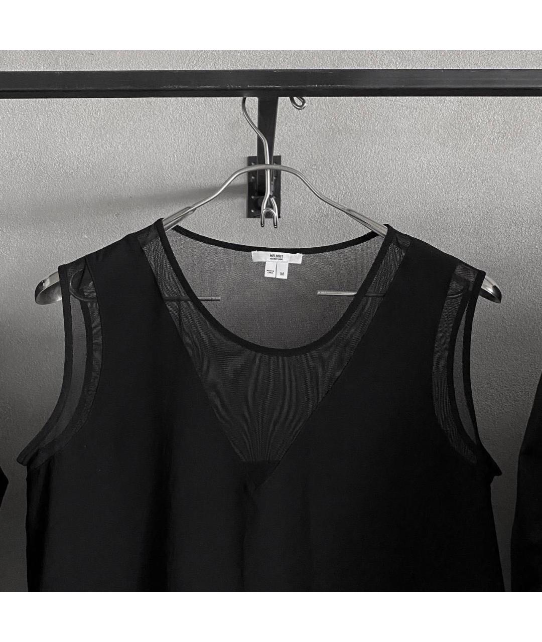 HELMUT LANG Черная майка, фото 3