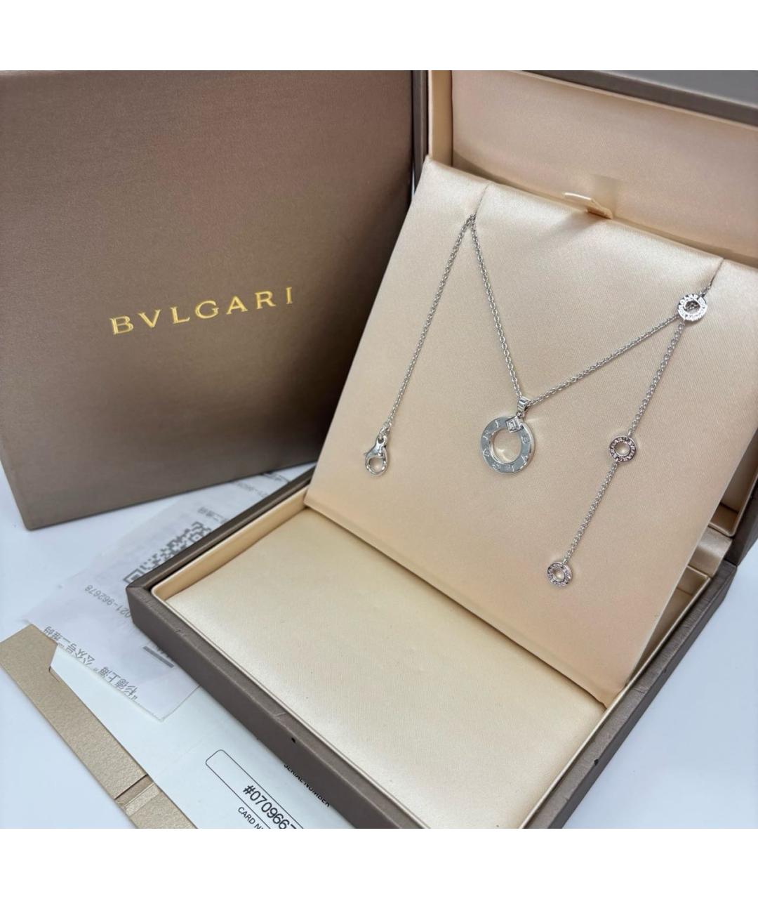 BVLGARI Серебряное колье из белого золота, фото 2