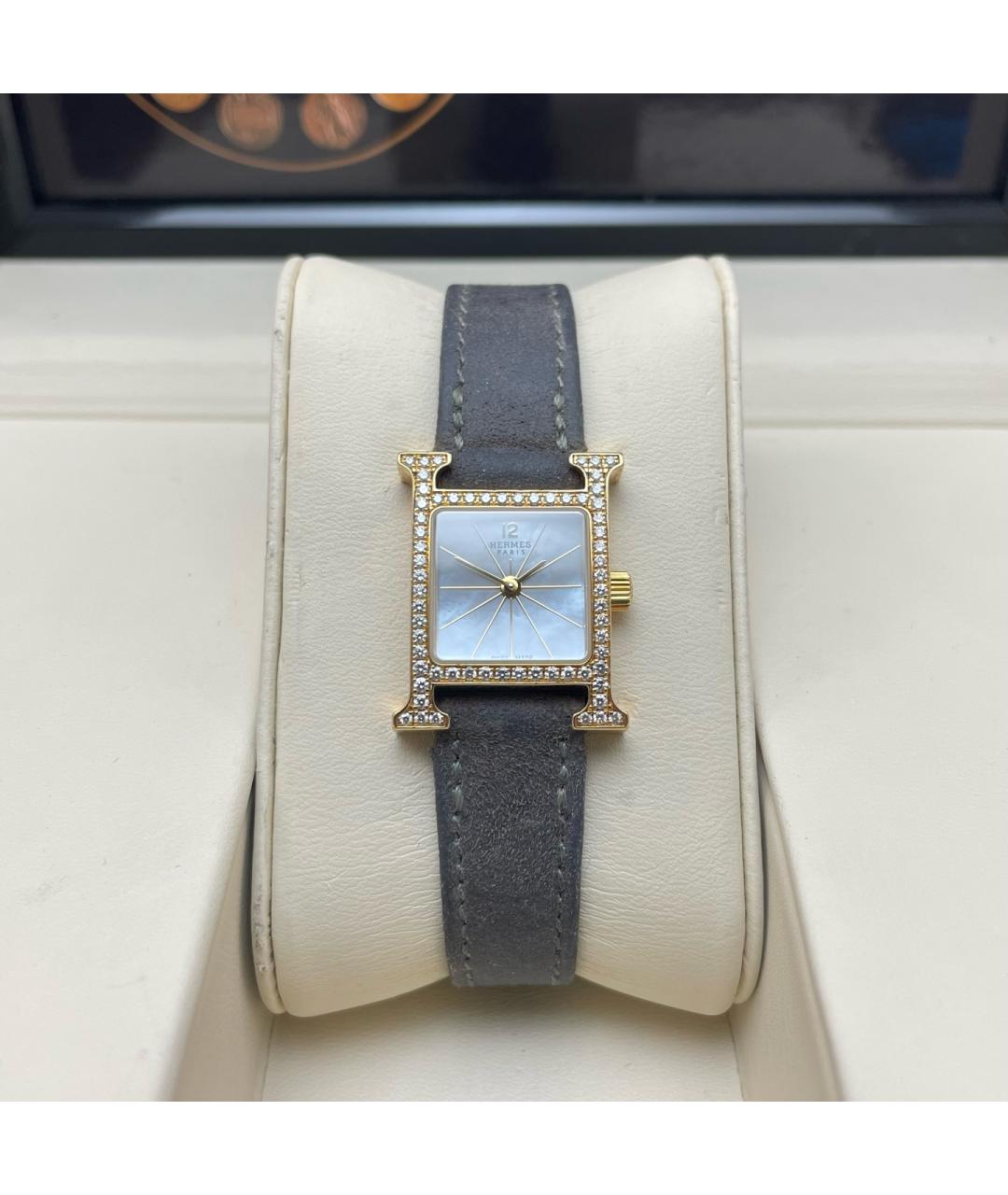 HERMES Серебряные часы из желтого золота, фото 9
