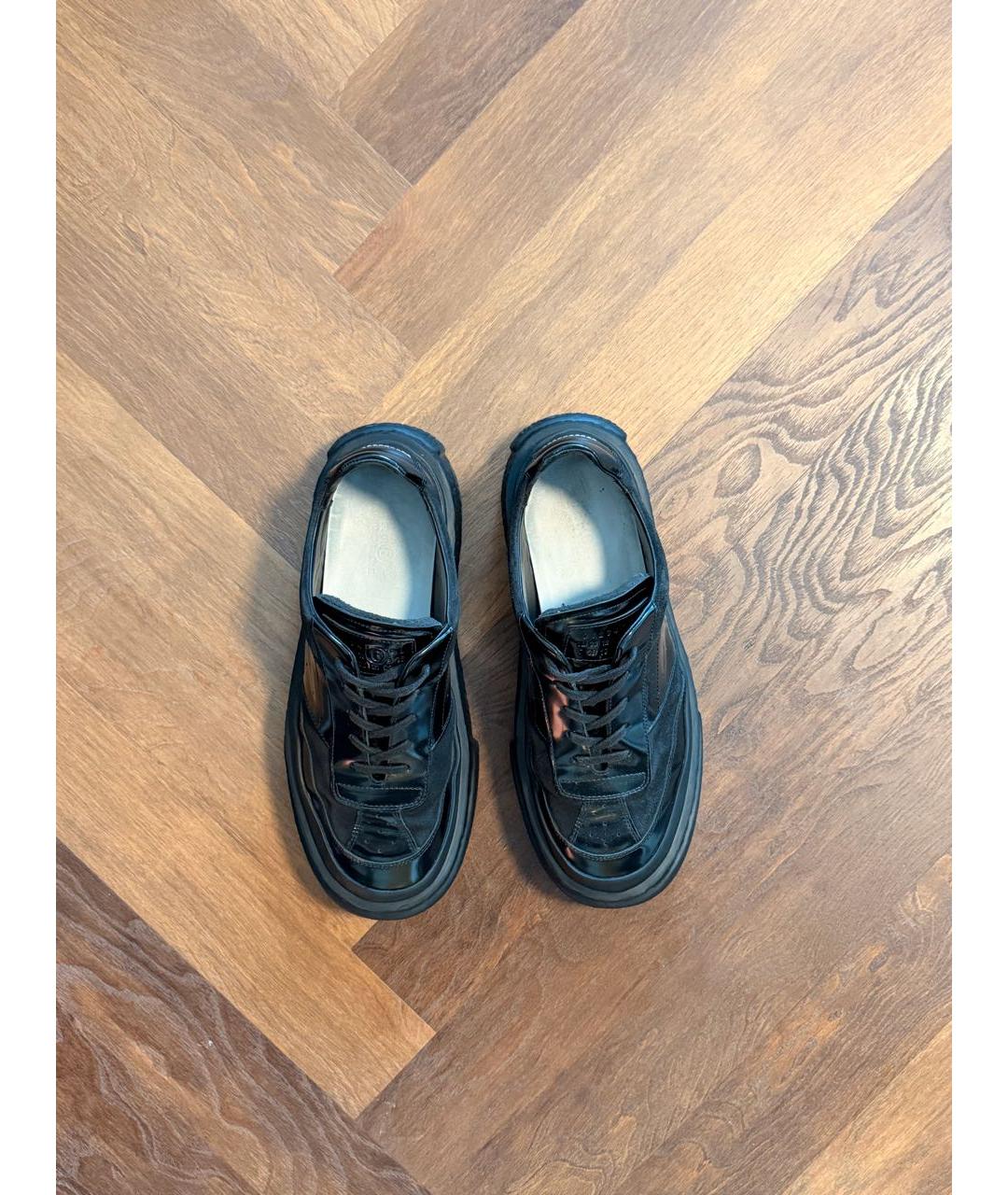 MM6 MAISON MARGIELA Черные кожаные низкие кроссовки / кеды, фото 3