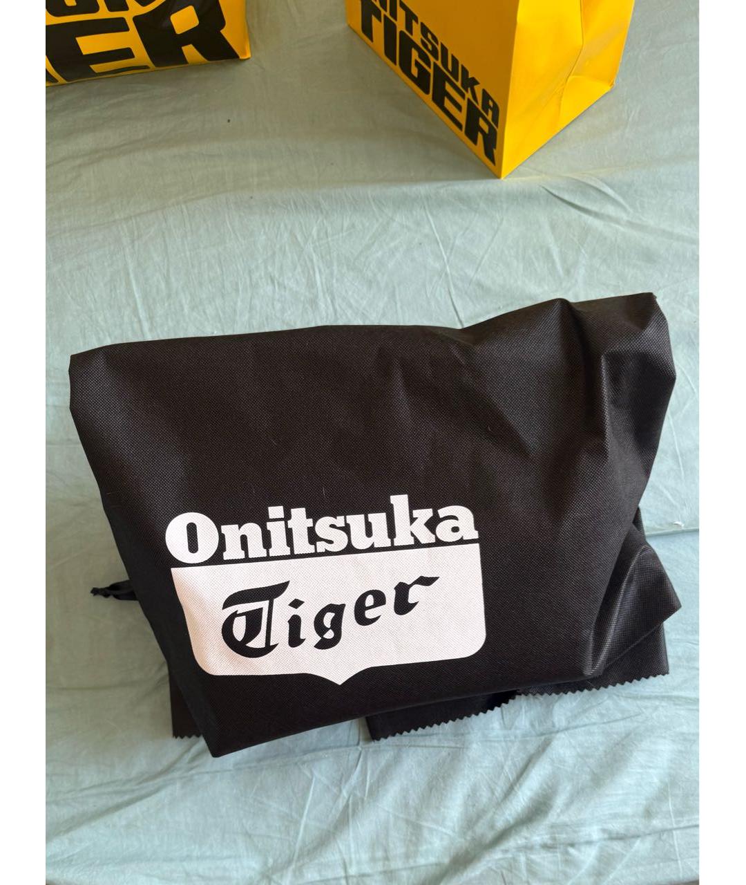 ONITSUKA TIGER Белая кожаная сумка с короткими ручками, фото 5