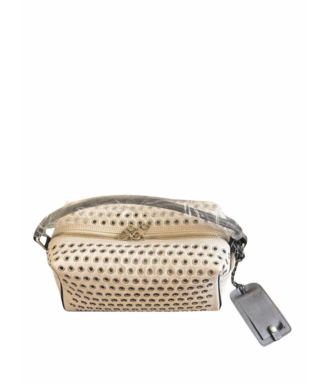 ONITSUKA TIGER Белая кожаная сумка с короткими ручками, фото 1