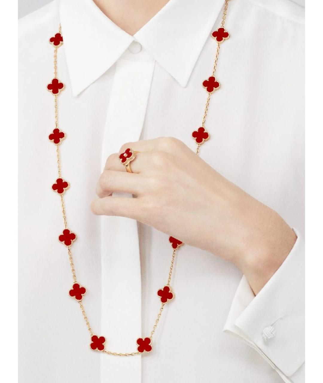 VAN CLEEF & ARPELS Красное колье из желтого золота, фото 8