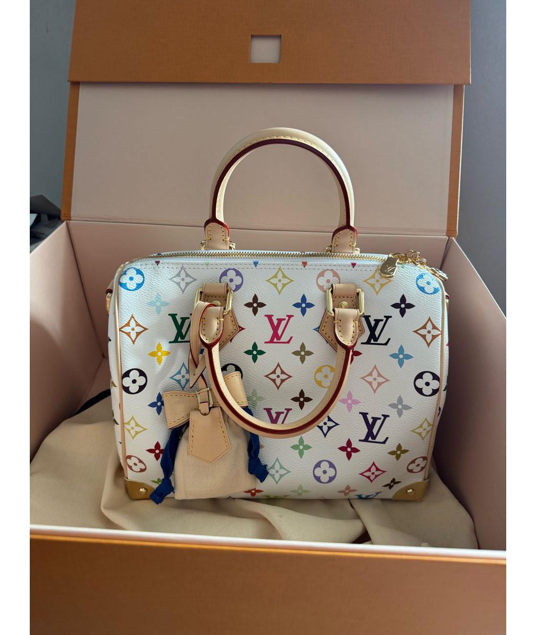LOUIS VUITTON Белая сумка с короткими ручками, фото 7