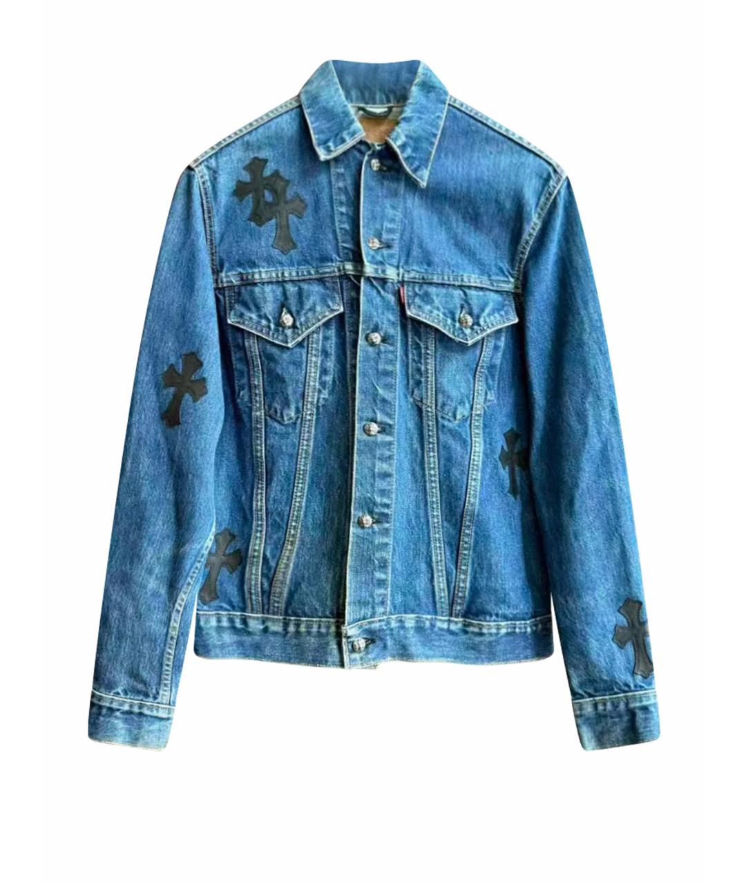 CHROME HEARTS Синяя деним куртка, фото 1