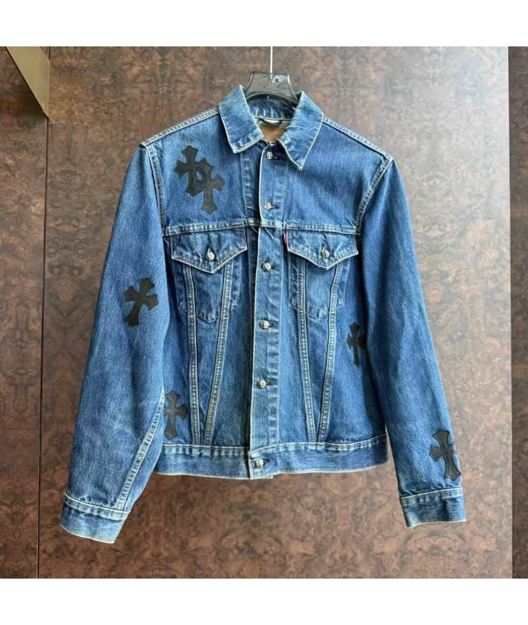 CHROME HEARTS Синяя деним куртка, фото 3