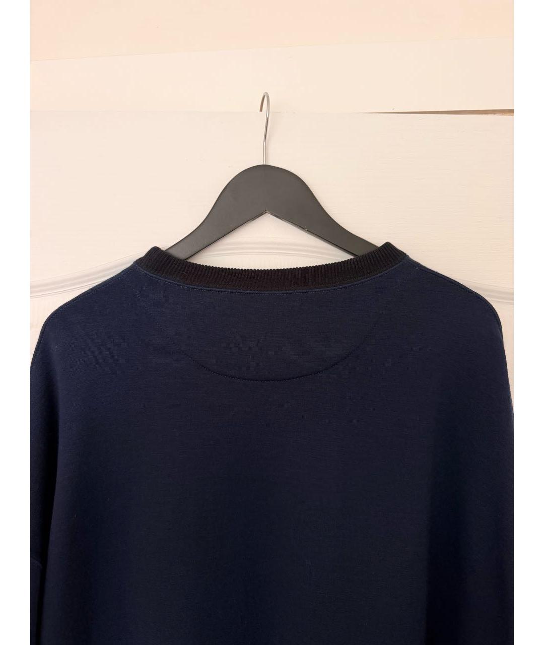JIL SANDER Темно-синий шерстяной джемпер / свитер, фото 5