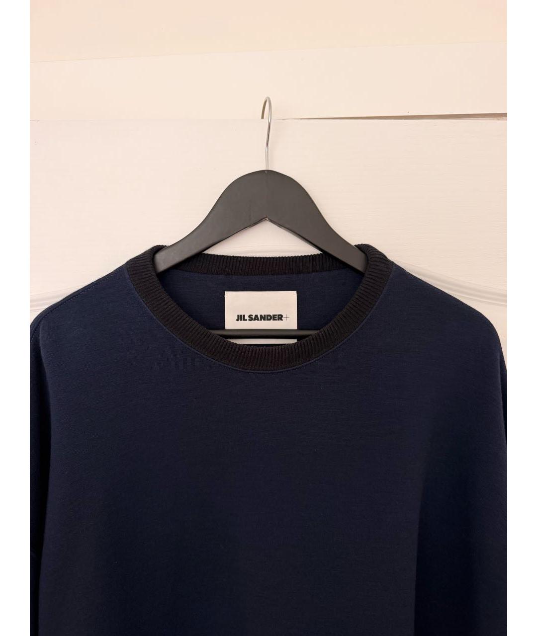 JIL SANDER Темно-синий шерстяной джемпер / свитер, фото 3