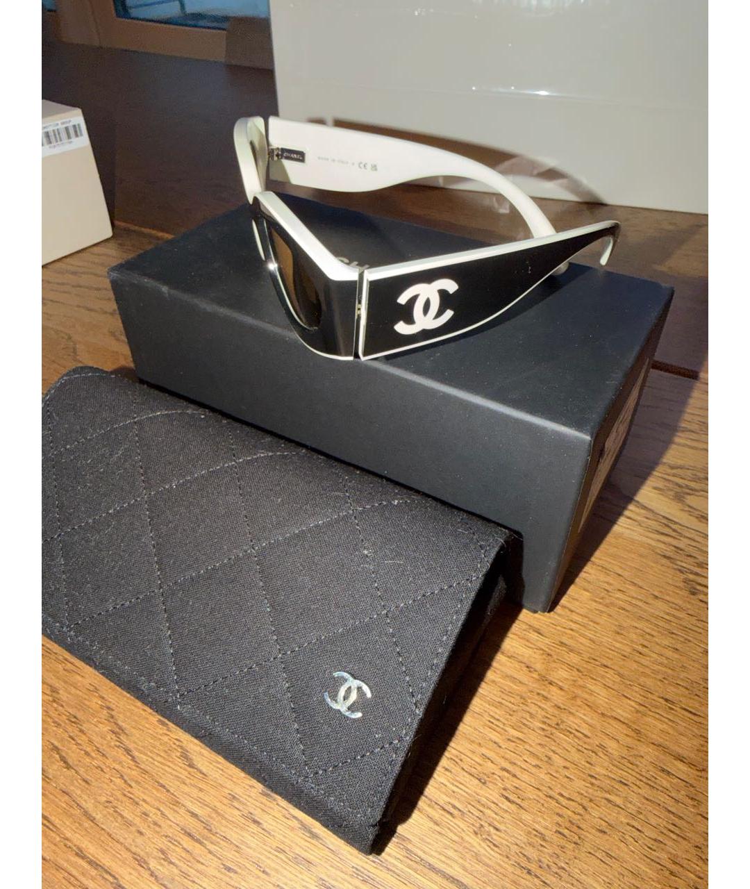 CHANEL Черные пластиковые солнцезащитные очки, фото 2