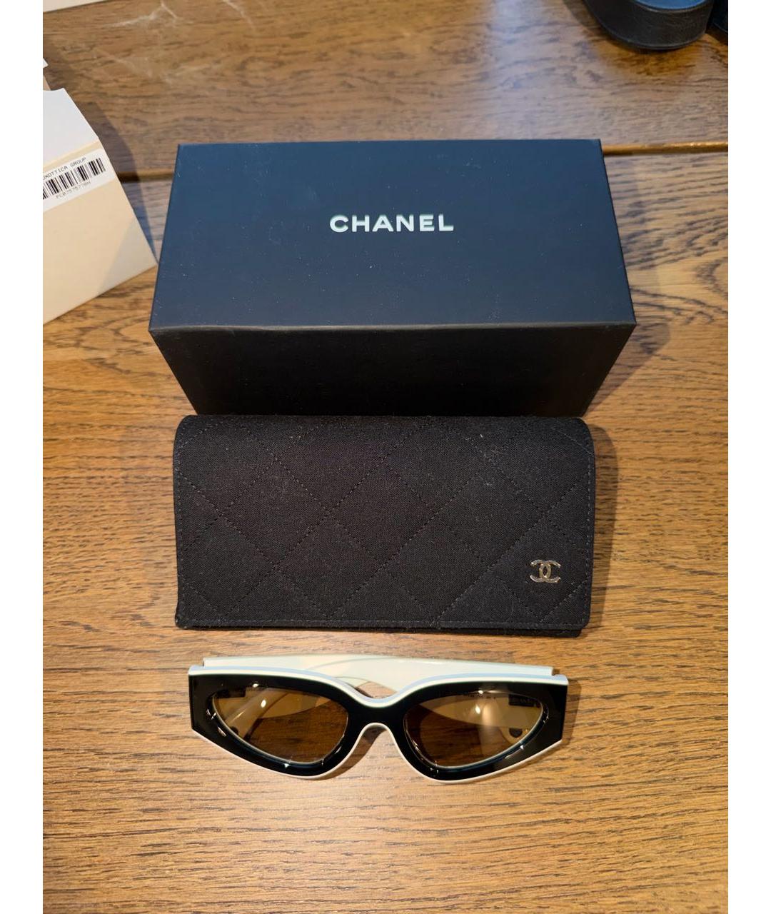 CHANEL Черные пластиковые солнцезащитные очки, фото 5