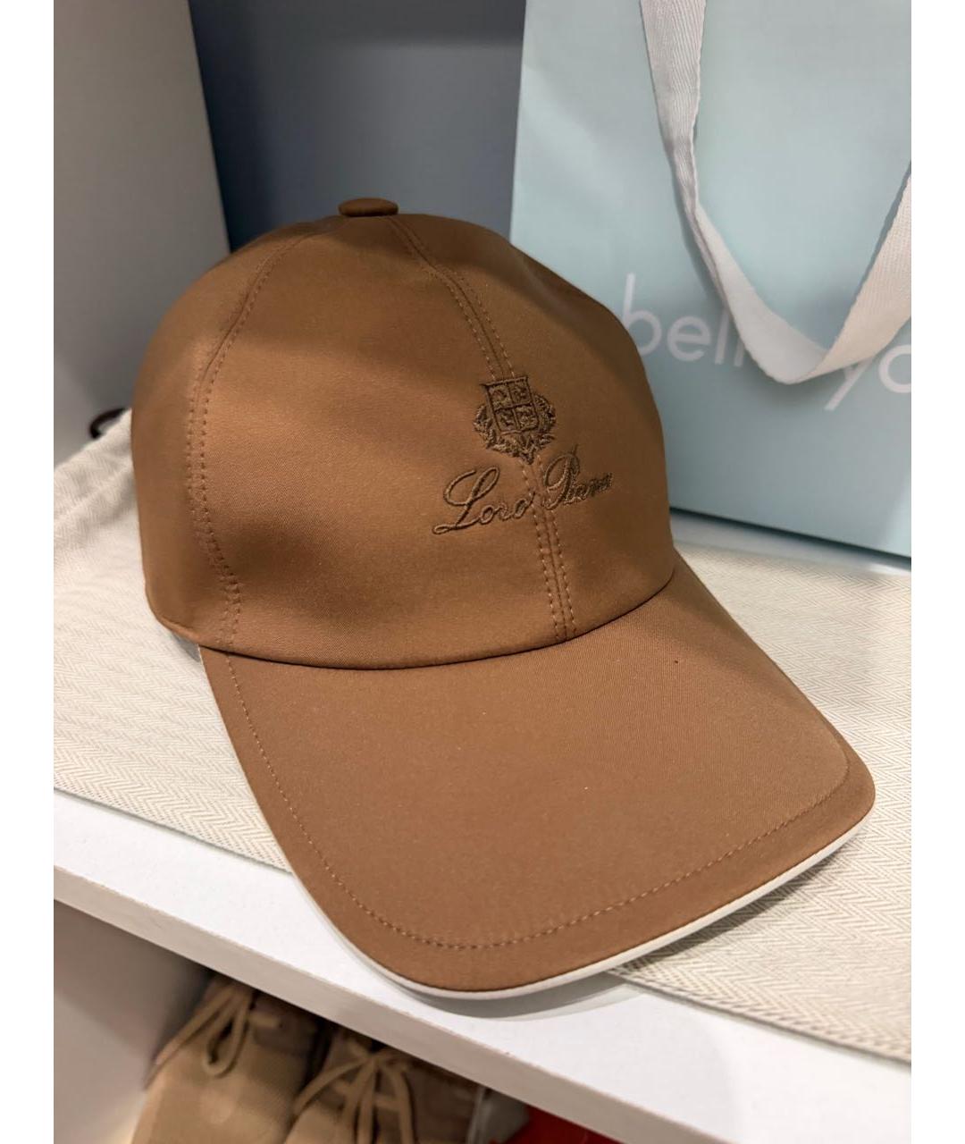 LORO PIANA Коричневая кепка, фото 7