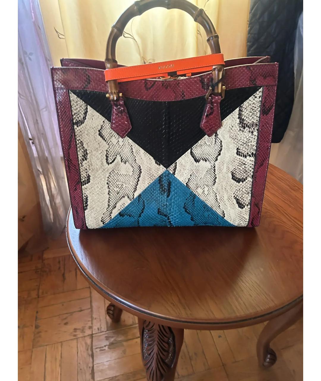 GUCCI Мульти сумка с короткими ручками из экзотической кожи, фото 6