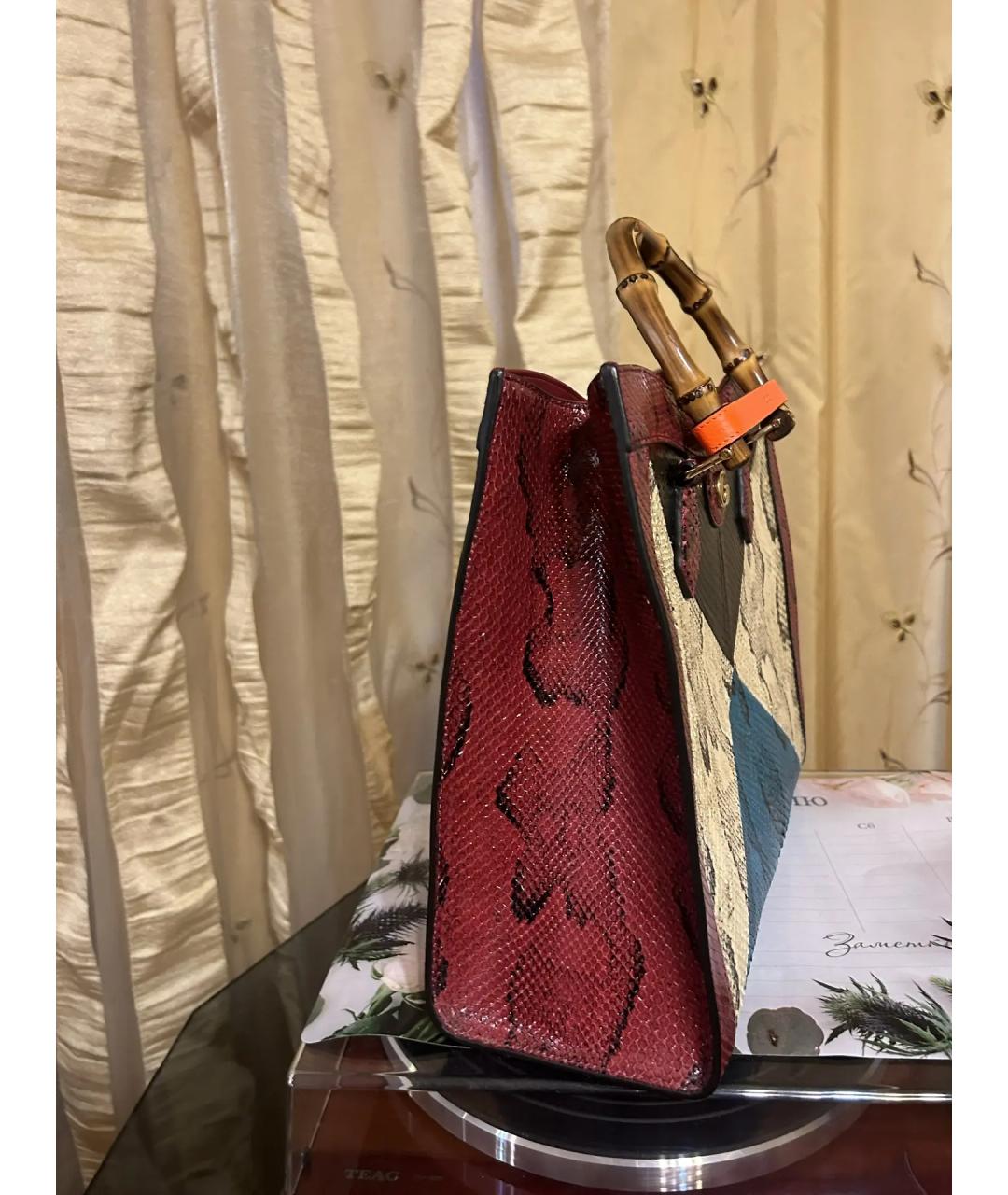 GUCCI Мульти сумка с короткими ручками из экзотической кожи, фото 3
