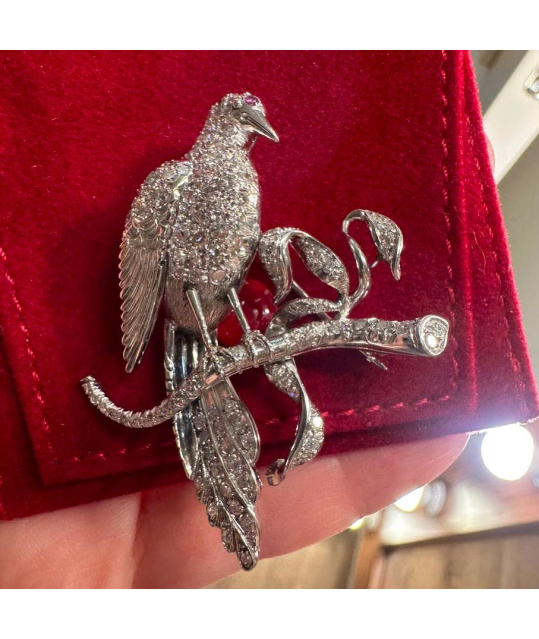 CARTIER Серебряная брошь из белого золота, фото 6